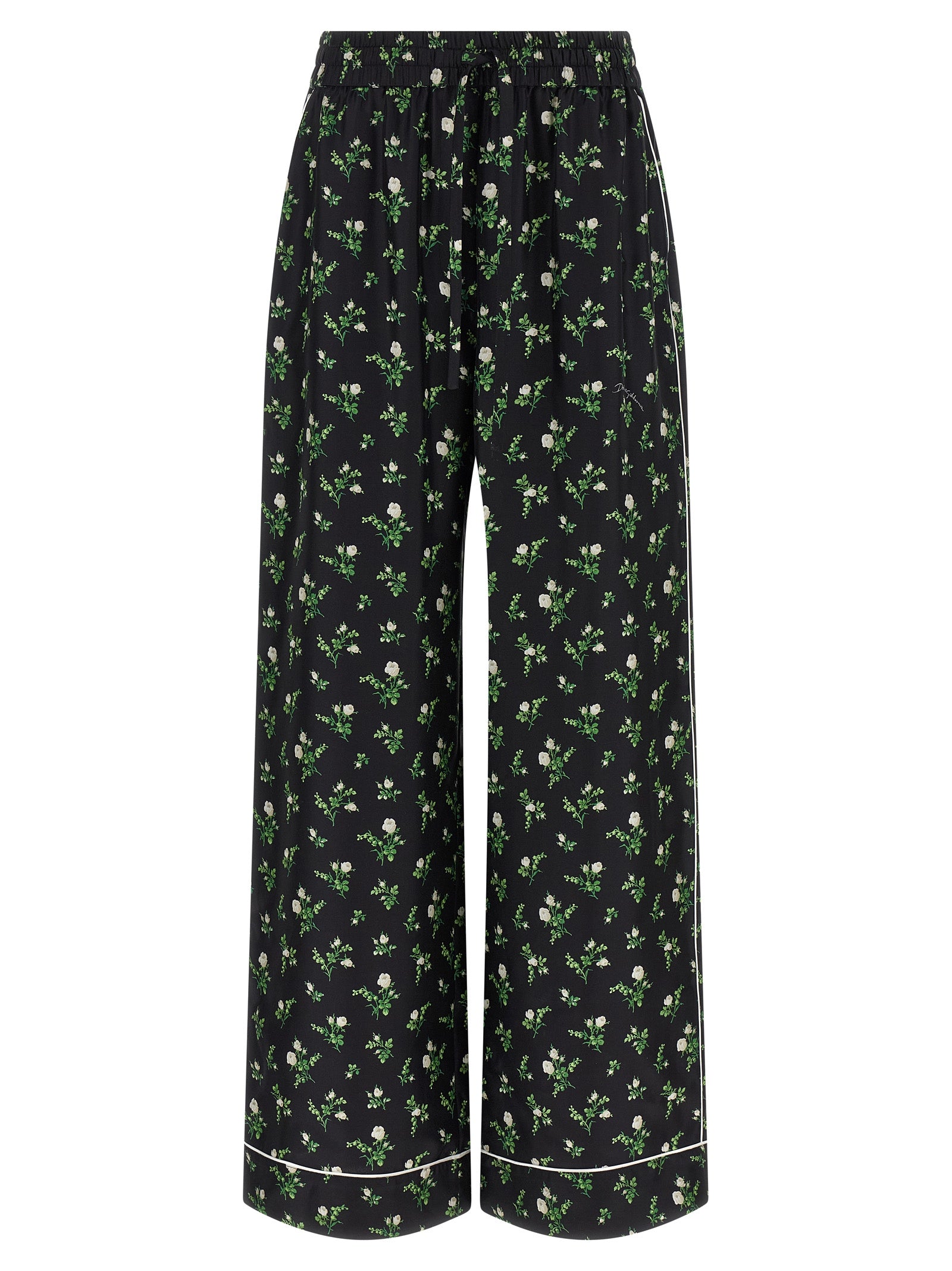 Dolce & Gabbana Black Silk Casual Pants