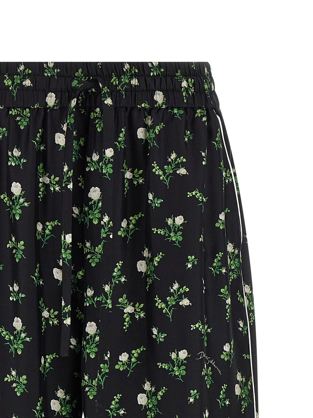 Dolce & Gabbana Black Silk Casual Pants