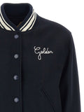 Golden Goose Blue Virgin Wool Bomber