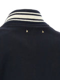 Golden Goose Blue Virgin Wool Bomber