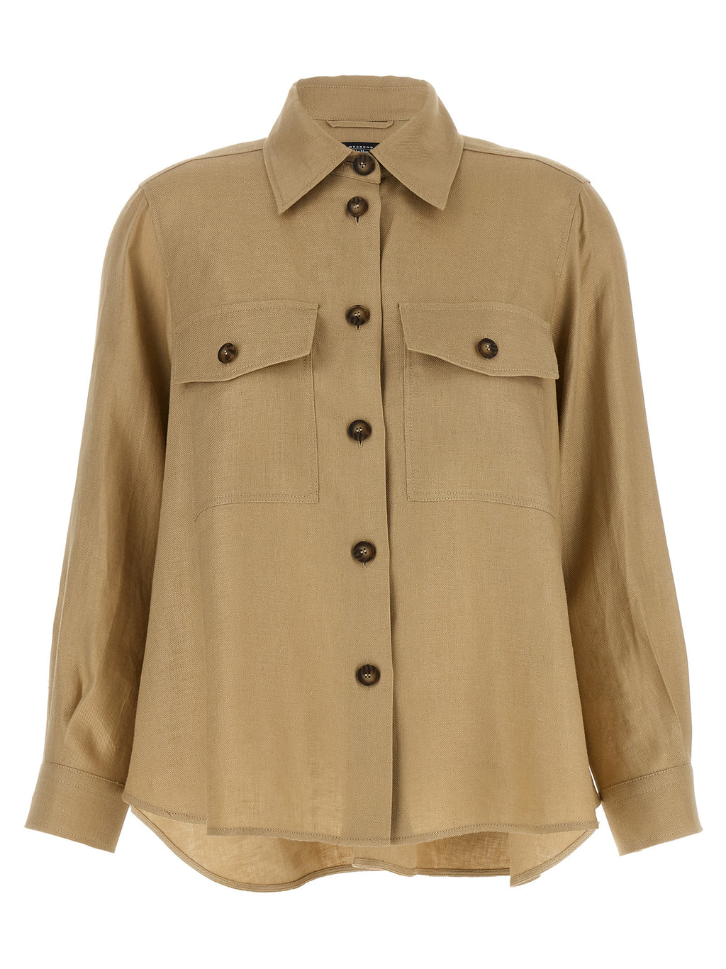 Max Mara Beige Linen Blouse