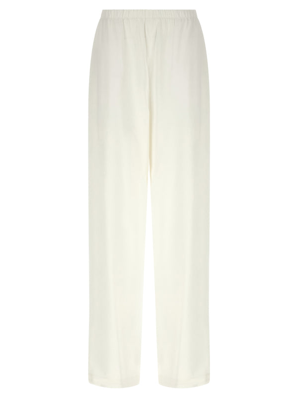 Max Mara White Linen Casual Pants