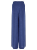 Max Mara Blue Linen Casual Pants