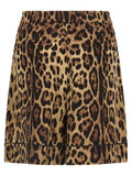 Dolce & Gabbana Brown Silk Bermuda Shorts