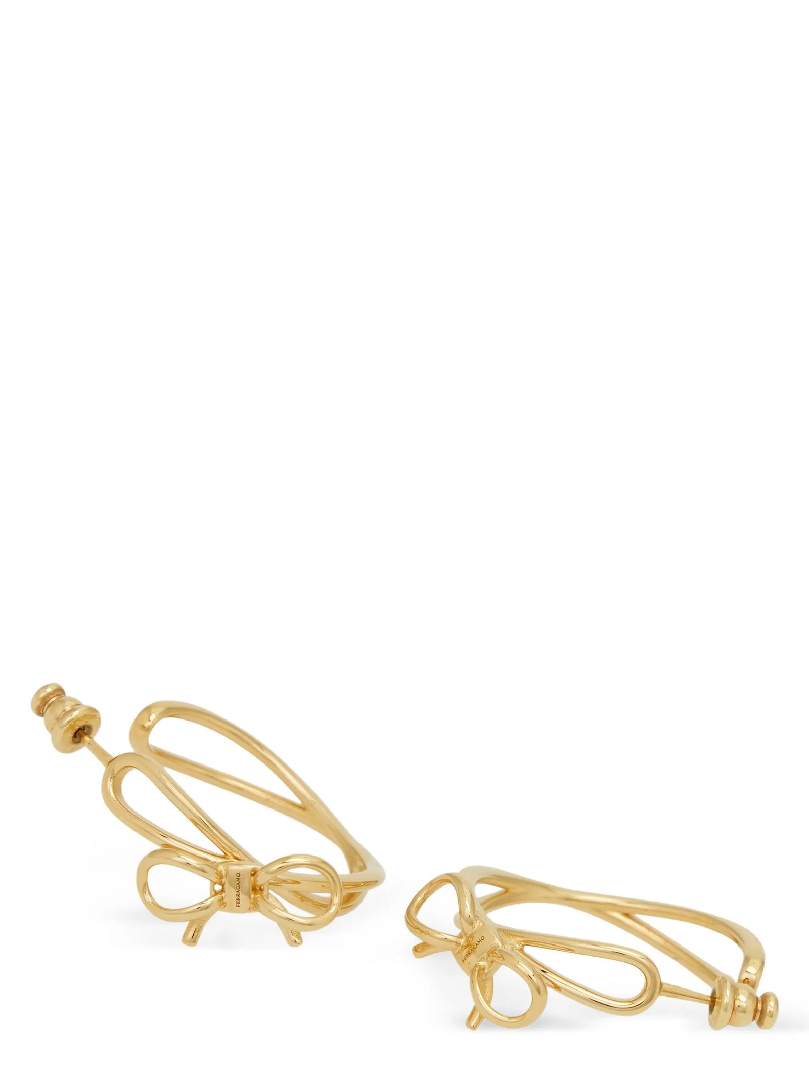 Ferragamo Gold Brass Earrings