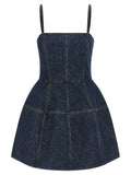 Fendi Blue Cotton Short Dress