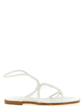 Gianvito Rossi White Lamb Leather Flat Sandals