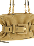Balmain Beige Calfskin Shoulder Bag