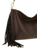 Furla Brown Lamb Leather Shoulder Bag