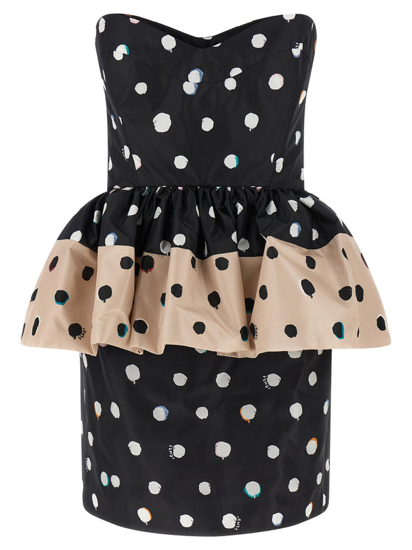 Fendi Black Silk Short Dress
