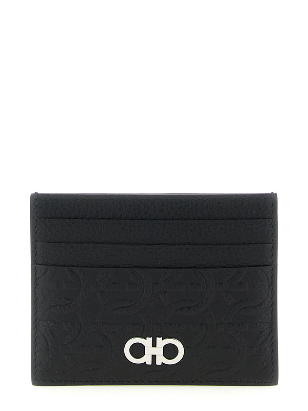 Ferragamo Black Calfskin Cardholder