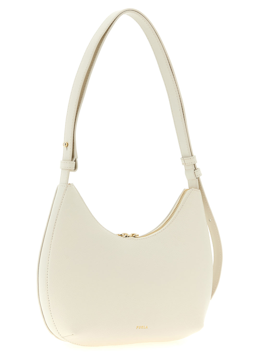 Furla White Calfskin Shoulder Bag