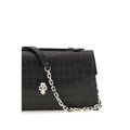 Alexander McQueen Black Calf Leather Bos Taurus Handbag