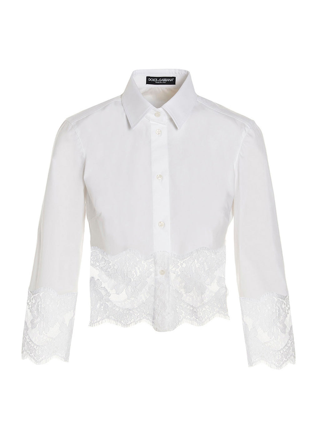 Dolce & Gabbana White Cotton Blouse