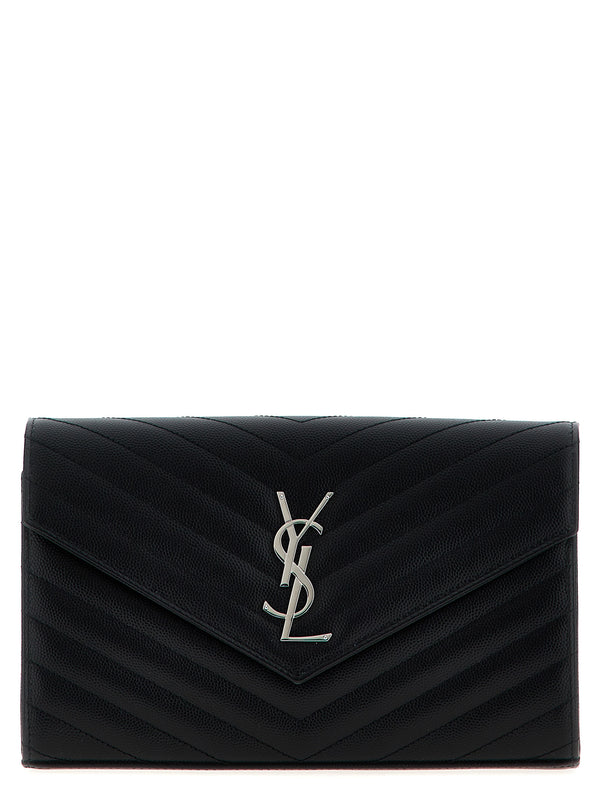 Saint Laurent Black Calfskin Clutch Bag