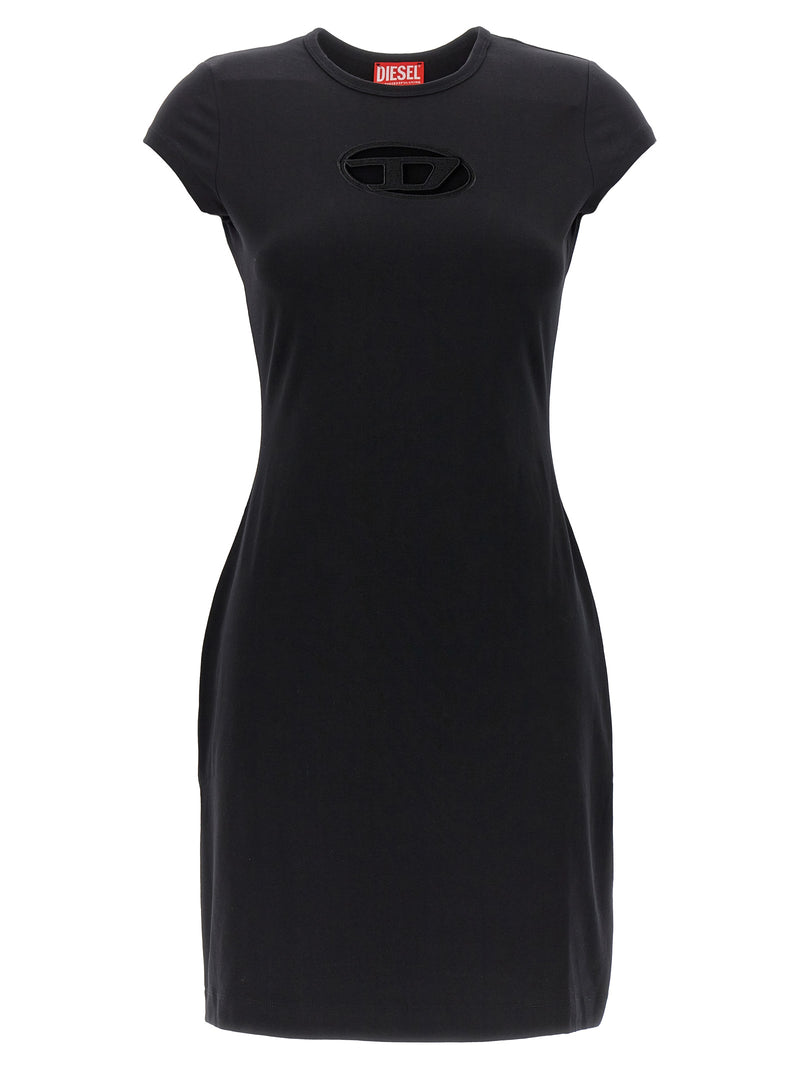 Diesel Black Cotton Short Dress