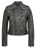 Golden Goose Black Cowhide Leather Jacket