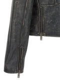 Golden Goose Black Cowhide Leather Jacket