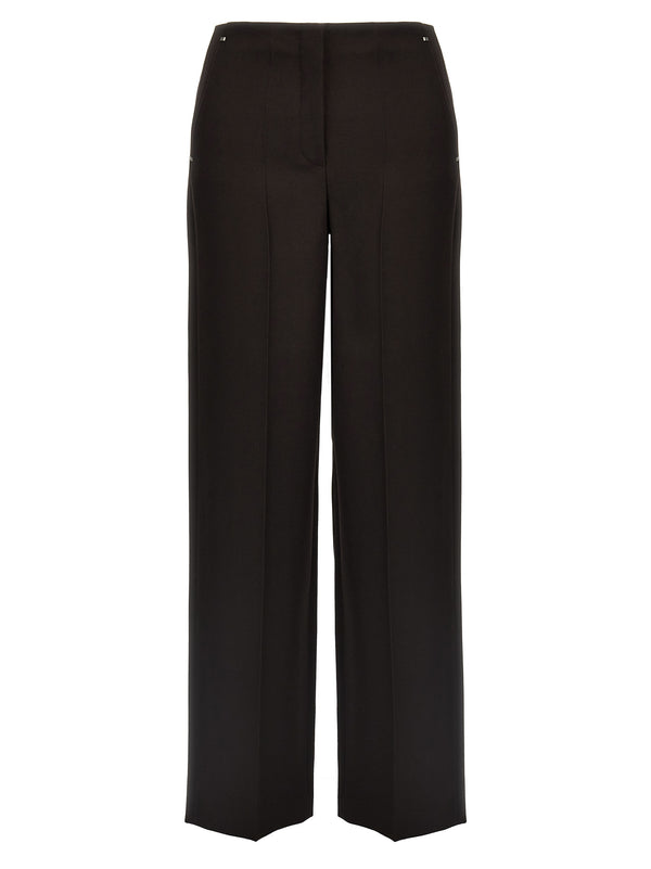 Fendi Purple Virgin Wool Dress Pants