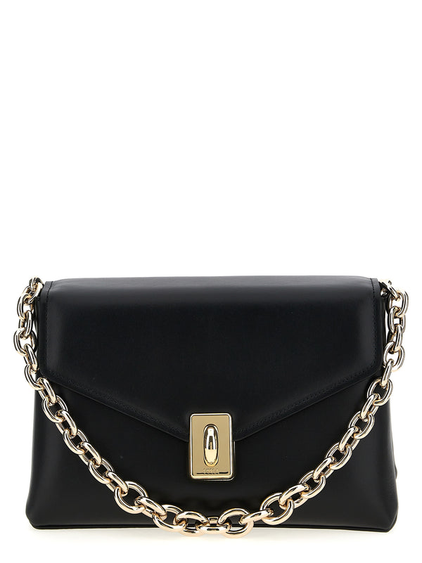 Furla Black Leather Shoulder Bag