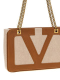 Valentino Garavani Beige Cotton Tote Bag