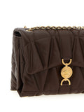 Versace Brown Lamb Leather Shoulder Bag