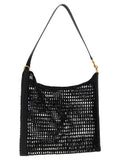 Saint Laurent Black Raffia Shoulder Bag