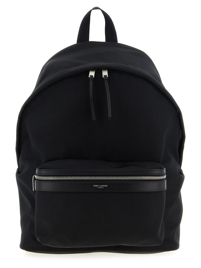 Saint Laurent Black Polyamide Backpack