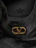 Valentino Garavani Black Lamb Leather Shoulder Bag