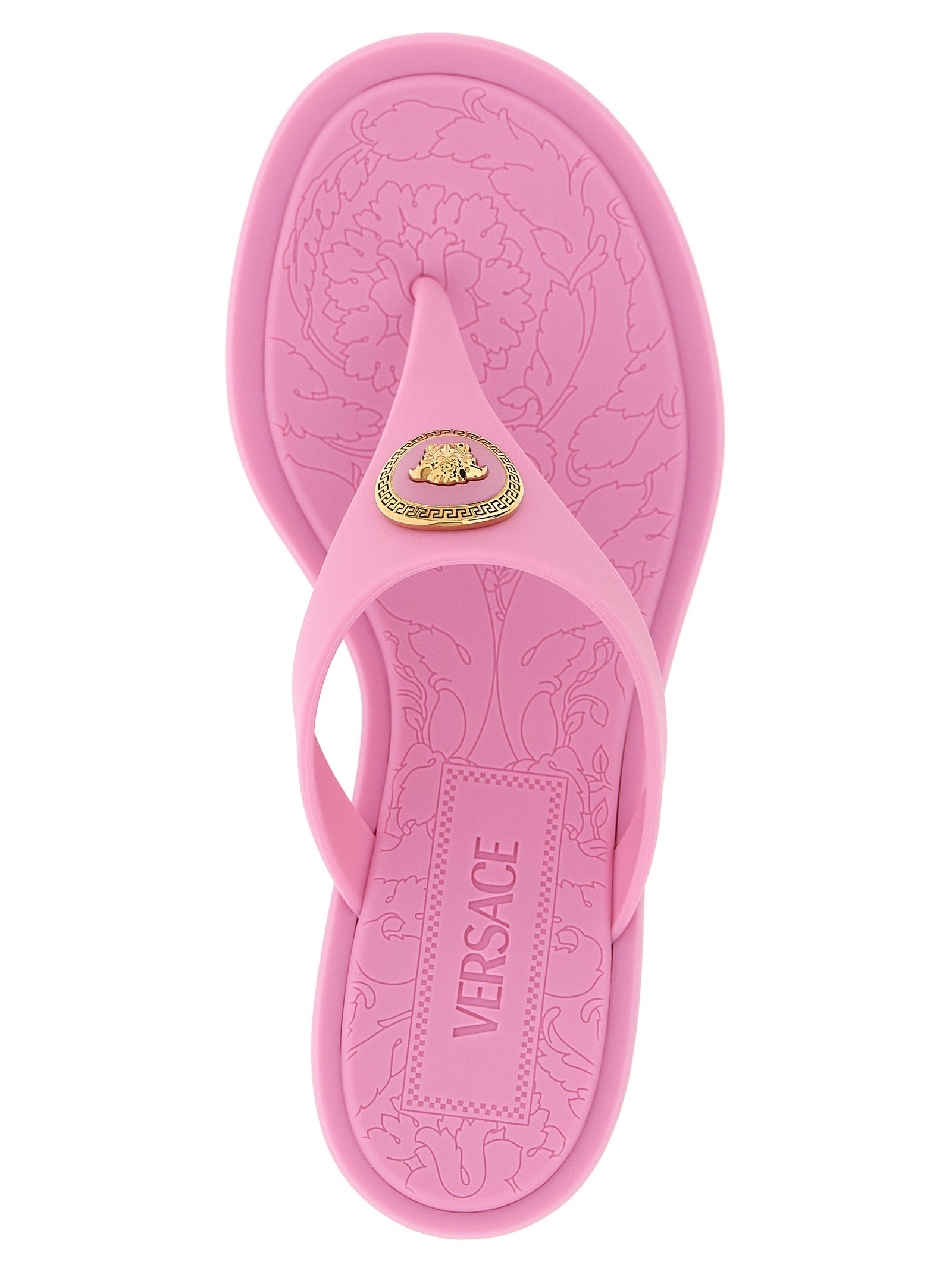 Versace Multicolor Polyurethane Flat Sandals