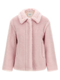 Max Mara Multicolor Alpaca Leather Coat