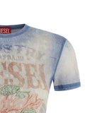 Diesel Blue Cotton T-Shirt