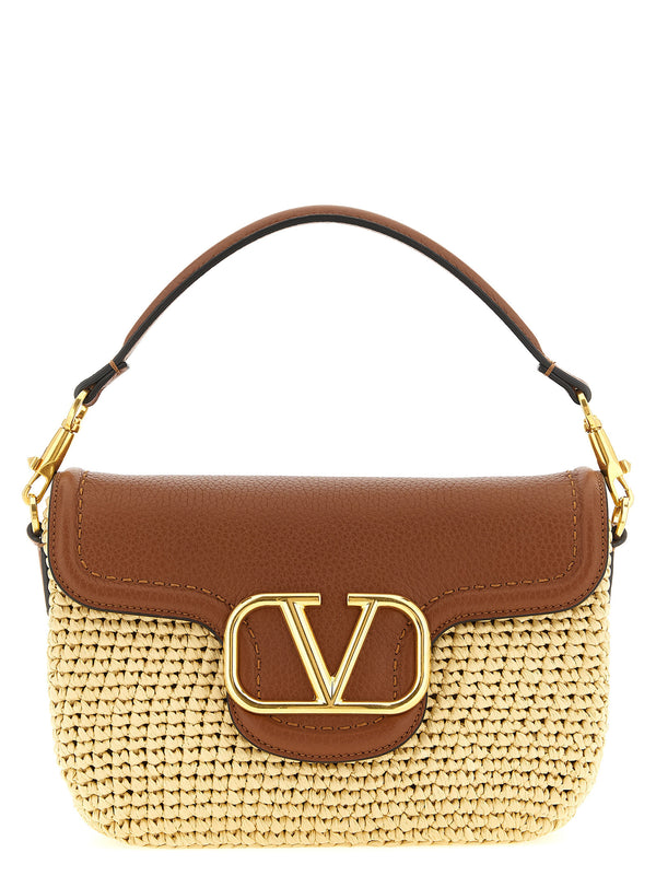 Valentino Garavani Brown Viscose Shoulder Bag