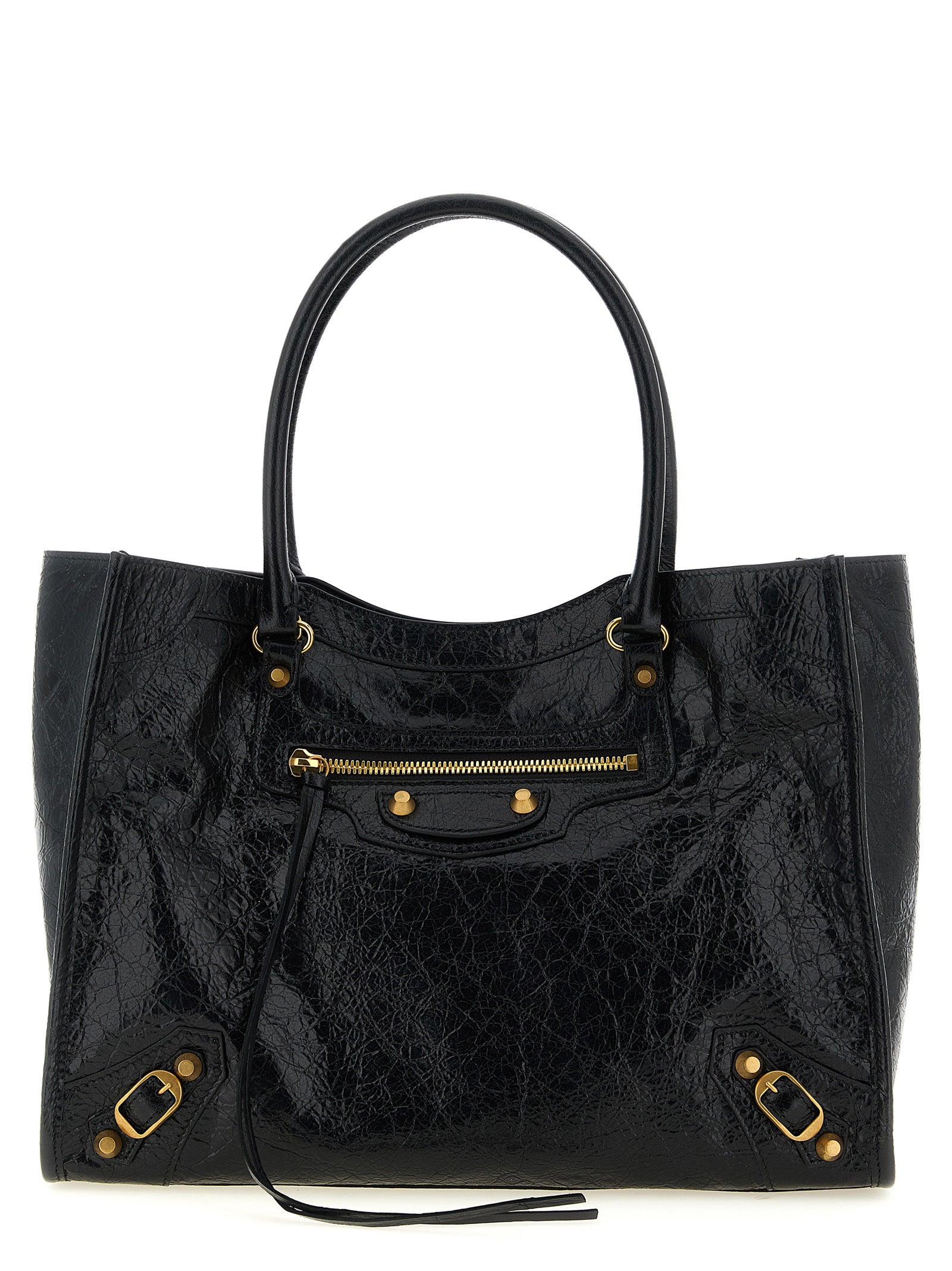 Balenciaga Black Lamb Leather Tote Bag