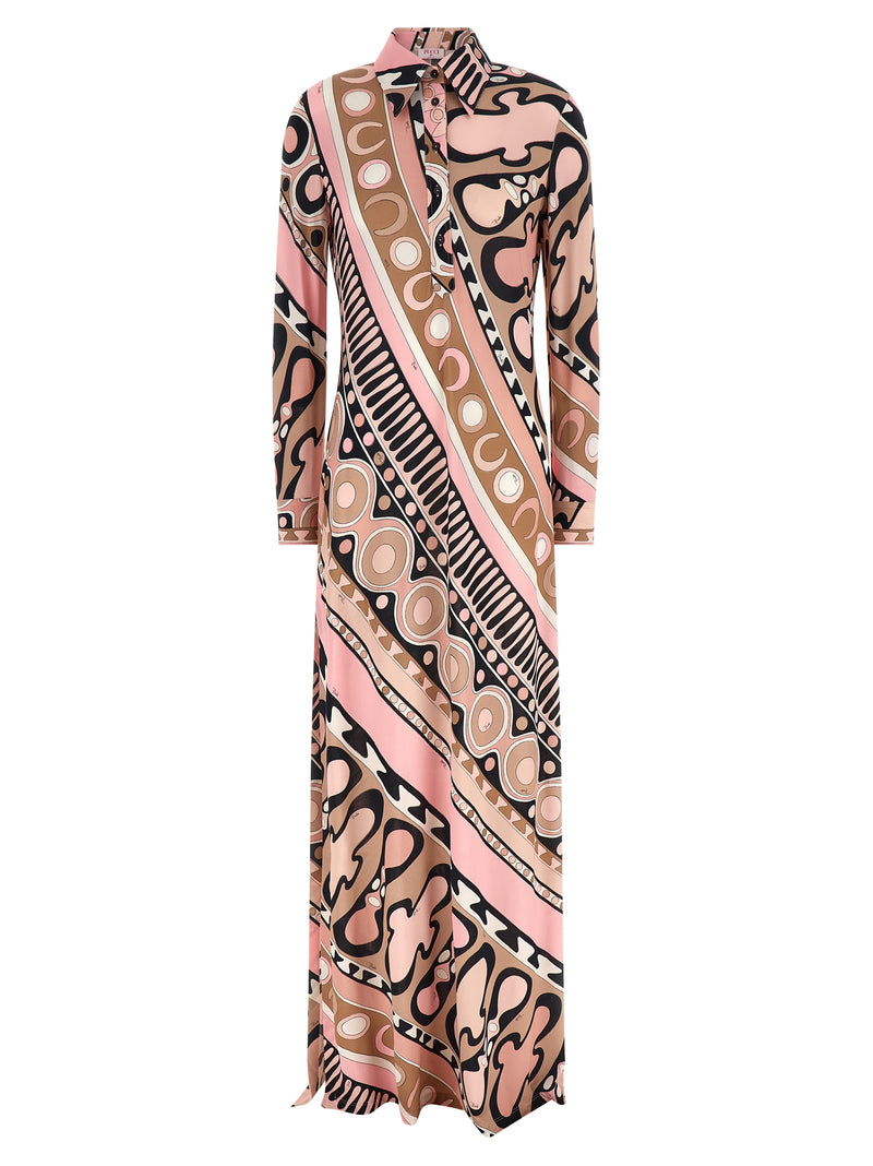 Emilio Pucci Multicolor Viscose Long Dress