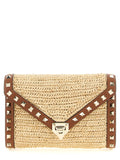 Valentino Garavani Beige Straw Crossbody Bag