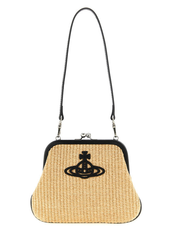 Vivienne Westwood Beige Cotton Clutch Bag
