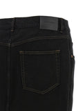 Saint Laurent Black Cotton Midi Skirt
