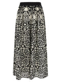 Max Mara Bicolor Cotton Flared Pants