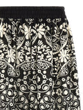 Max Mara Bicolor Cotton Flared Pants