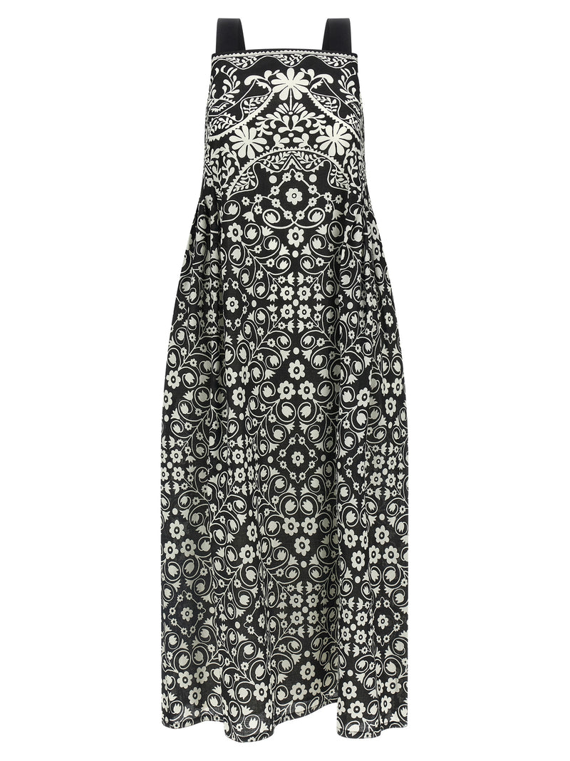 Max Mara Bicolor Cotton Long Dress