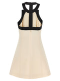 Valentino Garavani Bicolor Virgin Wool Short Dress
