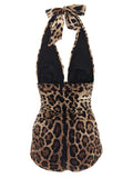 Dolce & Gabbana Brown Polyamide One-Piece Swimsuit