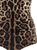 Dolce & Gabbana Brown Polyamide One-Piece Swimsuit