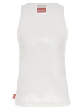 Diesel White Cotton Tank Tops