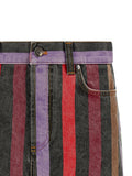 Versace Multicolor Cotton Long Skirt