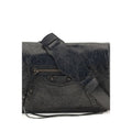 Balenciaga Black Lamb Ovis Aries Aries Shoulder Bag