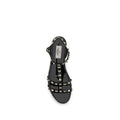 Valentino Garavani Black Rubber Flat Sandals
