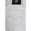 Versace White Cotton High-Waisted Jean