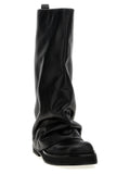 The Attico Black Calfskin Over The Knee